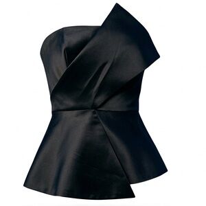 Asymmetrical Black Bustier Size Small